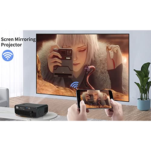 XJPWZER Home Projector Video Movie Beamer System Full 1080P Native Resolution Theater