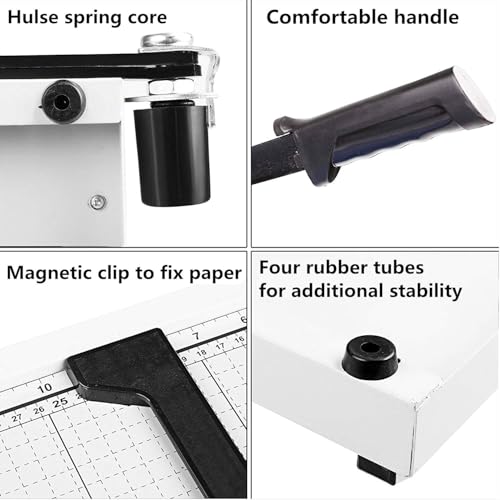 A4 Paper Cutter Guillotine with Magnetic Guide (12-Sheet Capacity, 12" Cut)