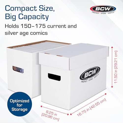 BCW Comic Book Short Boxes, 10 Pack, 150-175 Capacity