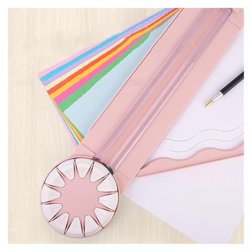 12 In 1 Rotary Paper Trimmer Multi-Functional Cutting Tool Sliding Guillotine Craft Zig Zag Trimmer For Cardstock Coupons Labels(Pink)