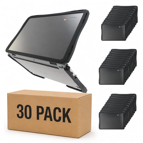 UZBL Air Hard Shell Case for Asus Chromebook CR11 CR1104 11.6-inch, Student-Proof K-12 Protective Clear Cover (30 Pack)