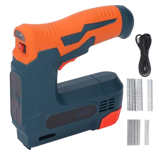 Cordless Electric Staple Gun, Portable Stapler and Brad Nailer with 3000 Nails for Accurate Nailing, Ideal for Upholstering Wood, Furniture Repair, DIY Projects