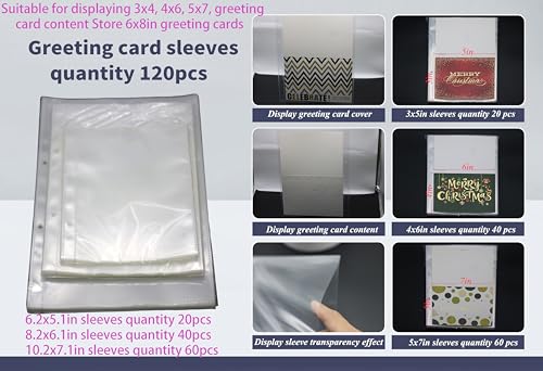 Magiarcana Greeting Card Organizer & Storage,Christmas Card Book,120 Sleeve