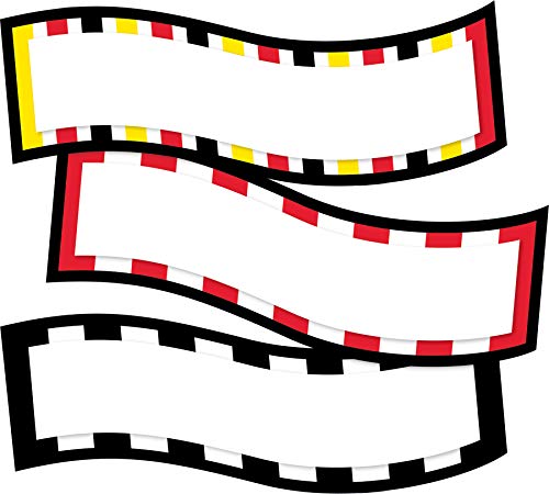 Barker Creek Double-Sided Cut-Outs, Buffalo Plaid & Wide Stripes, School Accents, Party Decorations, Office, Home, Classroom and School Decor, 5.5" Wide, 36 per Pkg (2213)