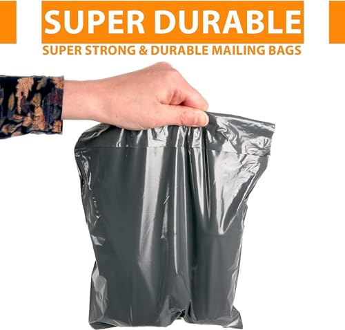 9" X 12" Poly Postal Mailing Bags for Postage Packaging Bags for Mailing Or Posting Parecels Bag for Postages Strong Self Seal 100% Recyclable Made of 30% Recyclable Content (Grey, 500)