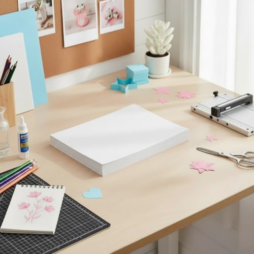 Vellum Bristol Cover Sheets, 67 Pound, (147 GSM) Smooth Finish, 250 Sheets Pack. – Cardstock for Crafting, Printing And More. (10, White, 8.5"x11")