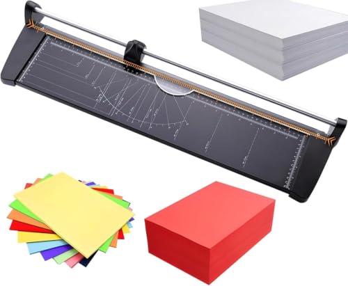 A2 Rotary Paper Trimmer,60 Cm Guillotine Cutter,Cuts 10 Sheets1 Mm,for Cardstock,Photos,School & Office