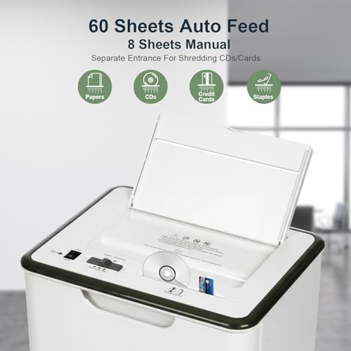 Wingwise 60 Sheets Auto Feed Paper Shredder for Home Office