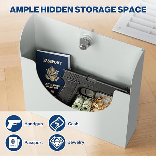POCHAR Hidden In Wall Safe with Vent Cover, Hidden Compartment Secret Safe