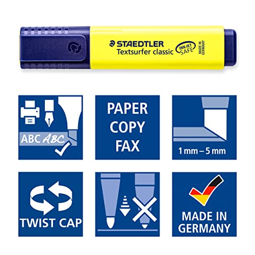 STAEDTLER 364-35 Textsurfer Classic Highlighter - Turquoise (Box of 10)