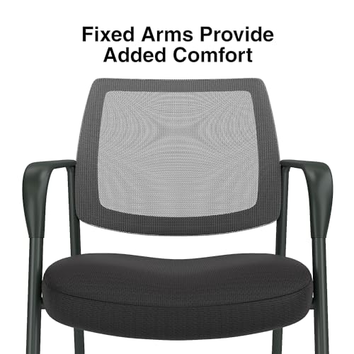 Staples Guest & Reception Chair, Mesh, Black, Lightweight