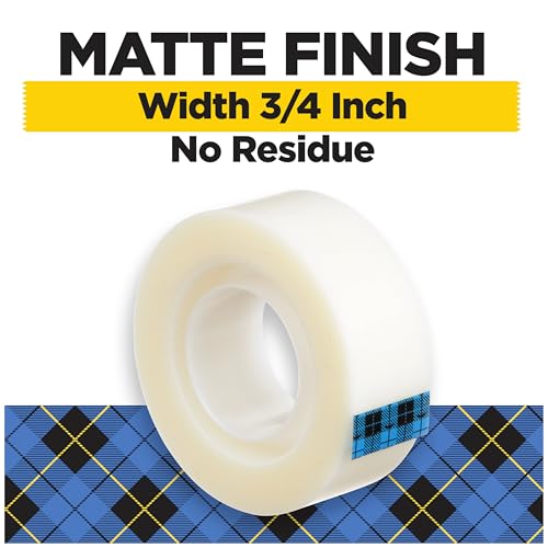 Scotch Wall-Safe Tape, 6 Rolls, Sticks Securely, Removes Cleanly, Invisible, Designed for Displaying, Photo Safe, 3/4 in x 800 in (813S6)