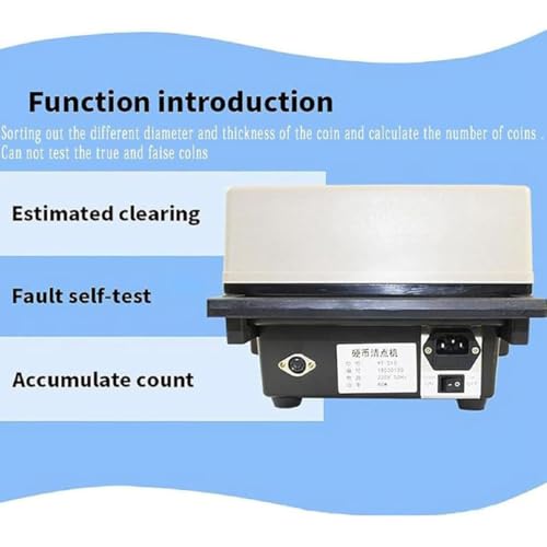 GYQSSD Electronic Coin Counter Sorter, 1200Pcs/Min High Speed Coin Money Counter for 15mm~34mm Coins, Coin Sorting Machine for Business Bank Shop Restaurant
