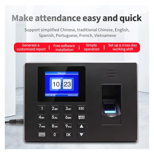 Time Clocks, Clock Attendance Control Machine With Fingerprint, Time 2