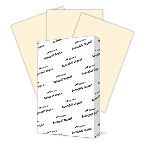 Springhill 11” x 17” Ivory Copy Paper, 24lb Bond/60lb Text, 89gsm, 500 Sheets (1 Ream) – Colored Printer Paper with Smooth Finish – Versatile and Flexible Computer Paper – 024049R