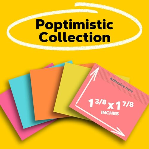 Post-it Mini Notes, 1 3/8 x 1 7/8 in, Poptimistic Collection, 18-Pack
