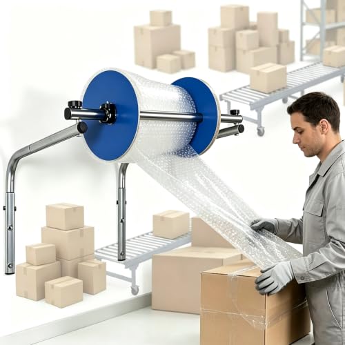 JLFTHYLL Foam Wrap Roll Dispenser, Wall Mount Bubble Cushion Wrap Holder