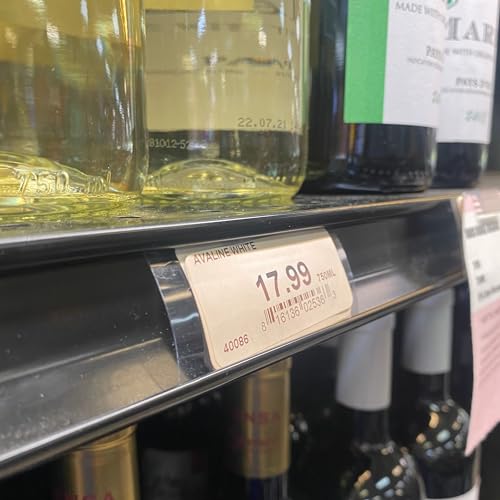 Clear Plastic Label Holder for Shelf Tags - For Metal, Wire & Price Channel Shelves - Clipsin Tight to Secure Retail Price on Shelving - Reusable Covers that Snap in Place 3.5" L x 1.25" H, 7.5 (2000)