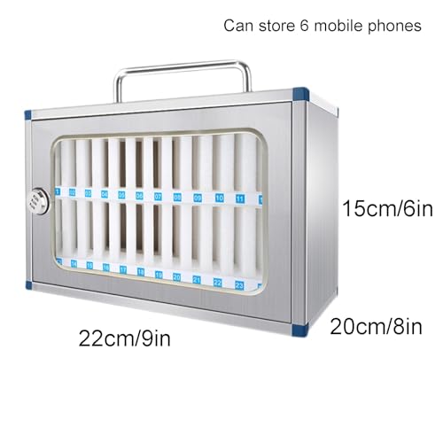 OREKPOT Portable Wall-Mounted Safe, Stainless Steel Ty Box with Handle for Schools, Hospitals, and Businesses - Silver, 42X20X27Cm，Silver 22x20x15cm/9x8x6in
