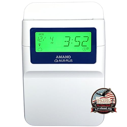AMANO MJR-Plus time Clock for up to 100 Employees. Monthly Cloud Subscription Required