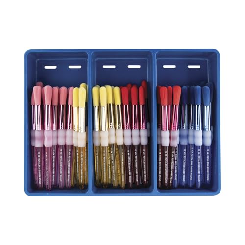 Royal & Langnickel Big Kids Choice Chubby Round Classroom Brush Set, Assorted, Set of 48