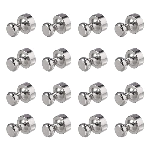 20Pcs Metal Magnetic Push Pins Magnets Hooks Hanger for Refrigerator Whiteboard Map Calendar Home Office School Supplies Pins (Color : 20 Pcs 20X25MM)