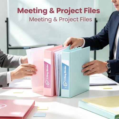 3 Ring Binder 2 Inch,Clear View Binder Three Ring PVC-Free