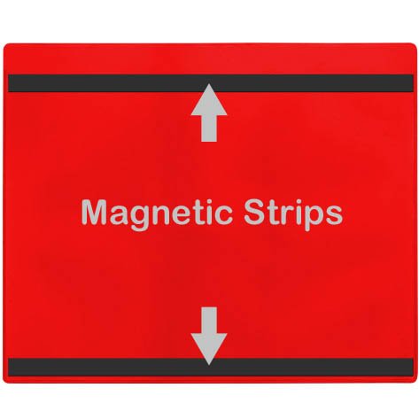 StoreSMART – File Jacket with Magnetic Back - 25-Pack – Red Plastic Back, Clear Plastic Front - 8 1/2 x 11 - Lean / 5S / Six Sigma (FJ85PQRM-LEAN-25)
