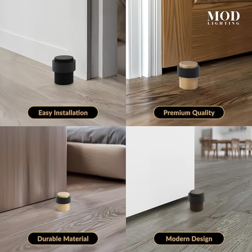 MOD LIGHTING Enso Copper Door Stop with Rubber Band for Shock Absorption