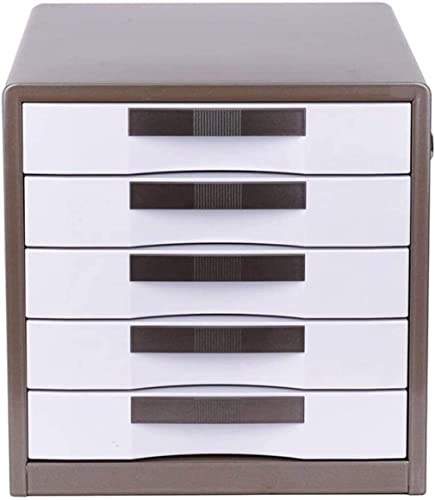ELUKHT Flat File Cabinet, Five Layer Locked Metal Desktop File Cabinet, Data Storage Cabinet, Manager File Shelf Bookshelf