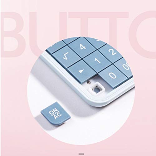 NSUQOA 12 Digit Desk Calculator Large Buttons Cute Candy Color Financial Business Accounting Tool Big Battery(Black)