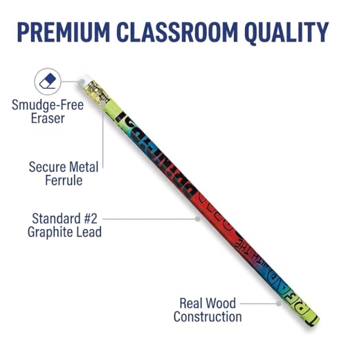 Anderson's, I Read with the Principal Pencils, Set of 100, School Pencils, Student Awards, Recognition