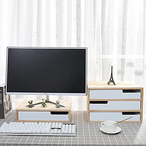 Storage Drawer Creative Wooden Desktop Drawer Type Storage Box Home Office Desktop File Storage Box 4-Tier Durable Desktop Organizer with Z Type Handle Desktop Organiser Storage Box