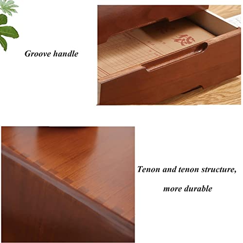 EliteBloom Desk Organizers with Lock - Solid Wood Storage Box, Locking Filing Cabinet 2/3/4 Drawers, Rustic Dresser, Office/Homeschool Desk Drawers Organizer and Accessories (A 2 Drawer)