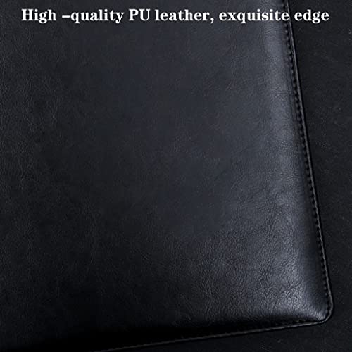 Padfolio Organizer Binder,portfolio, A4 Portfolio Organizer Folder PU Leather Business Padfolio Notebook with Letter Size Clipboard Interview/Resume Document Holder(Rose Red,12 Bit 3*note pad)