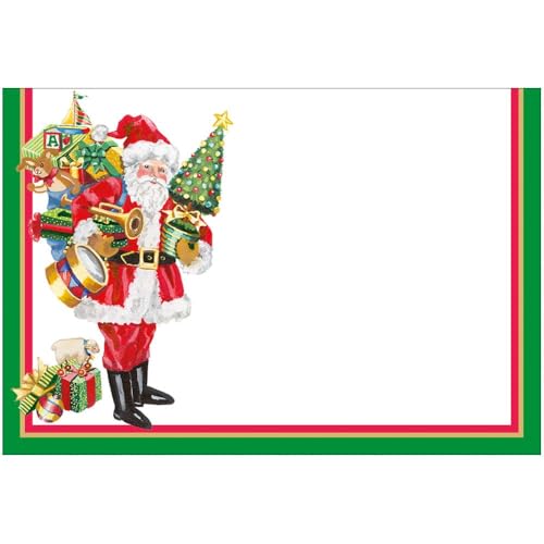 Caspari Mr. Claus Foil Place Cards - 8 Per Package, 5 Packs