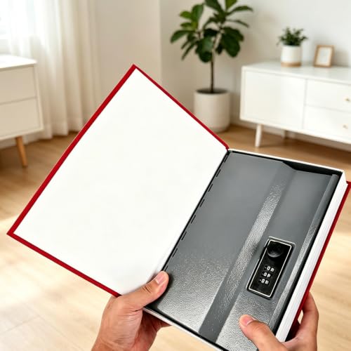 Diversion Book Safe Storage Box w/Combination Lock (Red L)