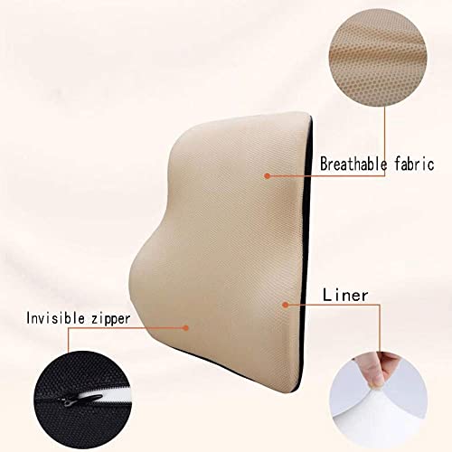 KHMCRSDO Lumbar Pillow - Full-Back High-Rise Full-Height Backrest for Office Furniture and Car Seats Ergonomic Comfort Pad to Ease Sofa Shaws Under Sciatica