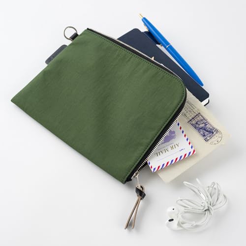 ほぼ日 Hobonichi Techo Planner Accessory Tragen Flat Pouch for A6 Size (Green)
