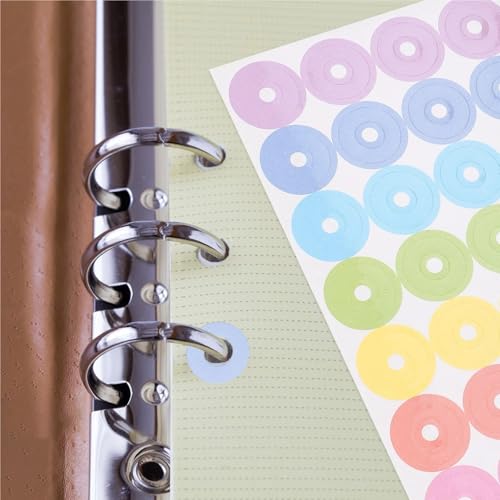 100 Sheets Hole Reinforcement Labels Adhesive Paper Stickers for Binder Holes Repair and Decoration DIY Crafts Notebooks