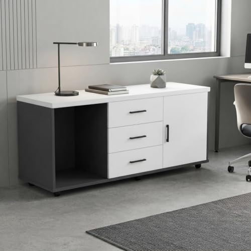 Lateral File Cabinet With Storage, Mobile Office Cabinet For Home Office