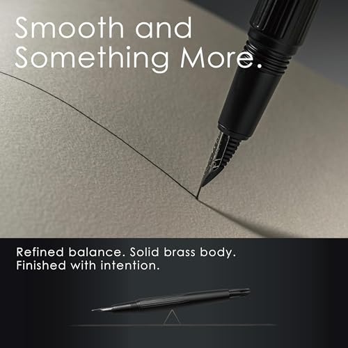 TAG Submarine Luxury Fountain Pen – TurbineDriven Refill, Gold-Plated Medium Nib, Elegant Writing Gift for Men & Women, Designed by Award-Winning Team