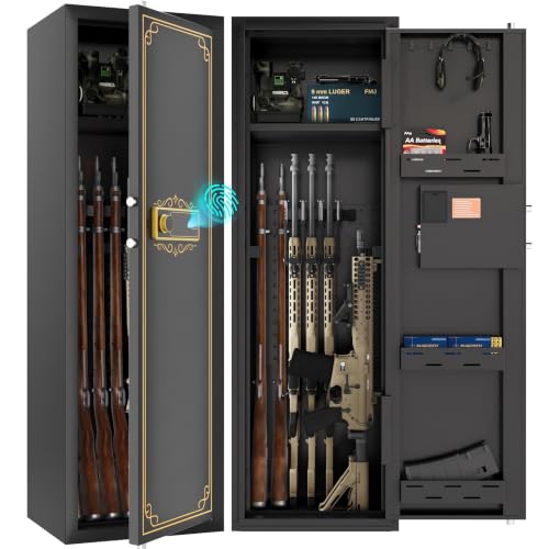 KAER Biometric Gun Safe for Rifles and Pistols Heavy Duty Gun Cabinet