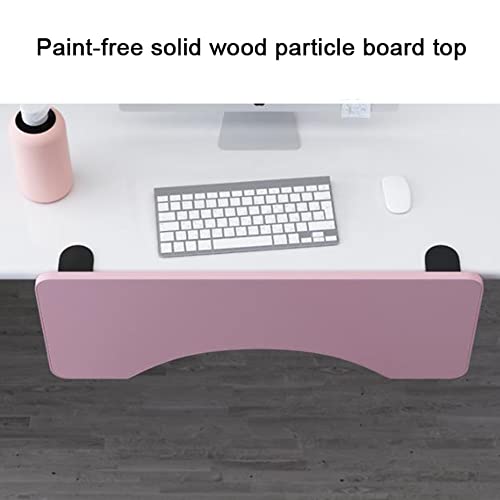 JIQHOHX Black Platform Keyboard Desk Extender, 26 Inch Keyboard Tray Drawer, Clip On Tray Foldable Keyboard Shelf, Computer Desk Extension Tray (Pink 75 * 25cm)