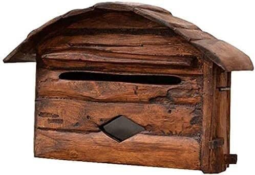 FSunKoFu Suggestion Box Mailbox Complaint Suggestion Box Retro Solid Wood Mail Box Waterproof Suggestion Box Complaint Box Suggestion Letter Box Parcel Box Drop Box