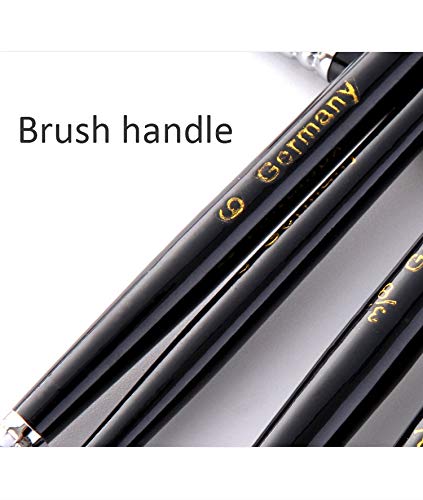 HBJWOV 12Pcs Watercolor Paint Brushes Set Nylon Hair Painting Brush Variety Short Rod Oil Acrylic Painting Brush Pen Art Supplies