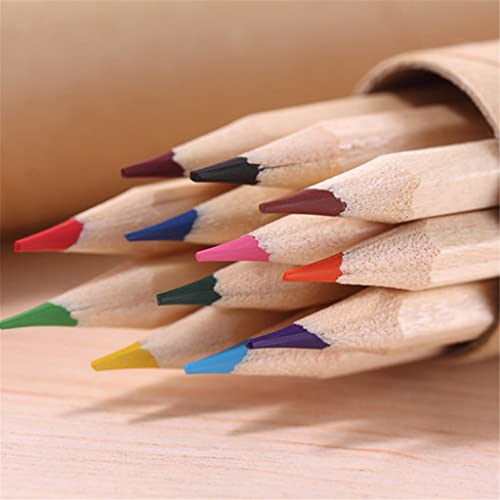 ZYQHMY Professional 12 Colors Natural Wood Colored Pencils Colorful Student Drawing Pencil School Office Supplies(87mm 12 colors)