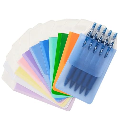 HongJP Pocket Protector 30 Pcs Nurse Pen Pocket, Leak-Proof PVC Protective Case(White)