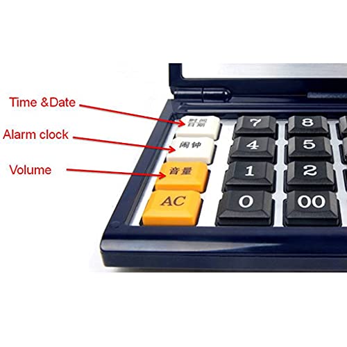 Business Finance Battery with Alarm Clock 12 Digit Big Button Folding Electronic Calculator