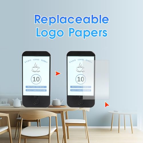 AGJ Restaurant Pager 10 Beepers Wireless Calling System Guest Customer Queue Pagers for Food Court Food Truck Church Nursery Clinic Coffee Shop with Buzzer Vibration Flash